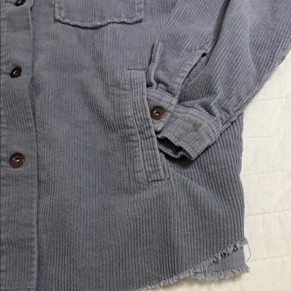 Zara Gray CORDUROY SHIRT LIKE Jacket: BEAUTIFUL EXCELLENT CONDITION - Picture 8 of 9